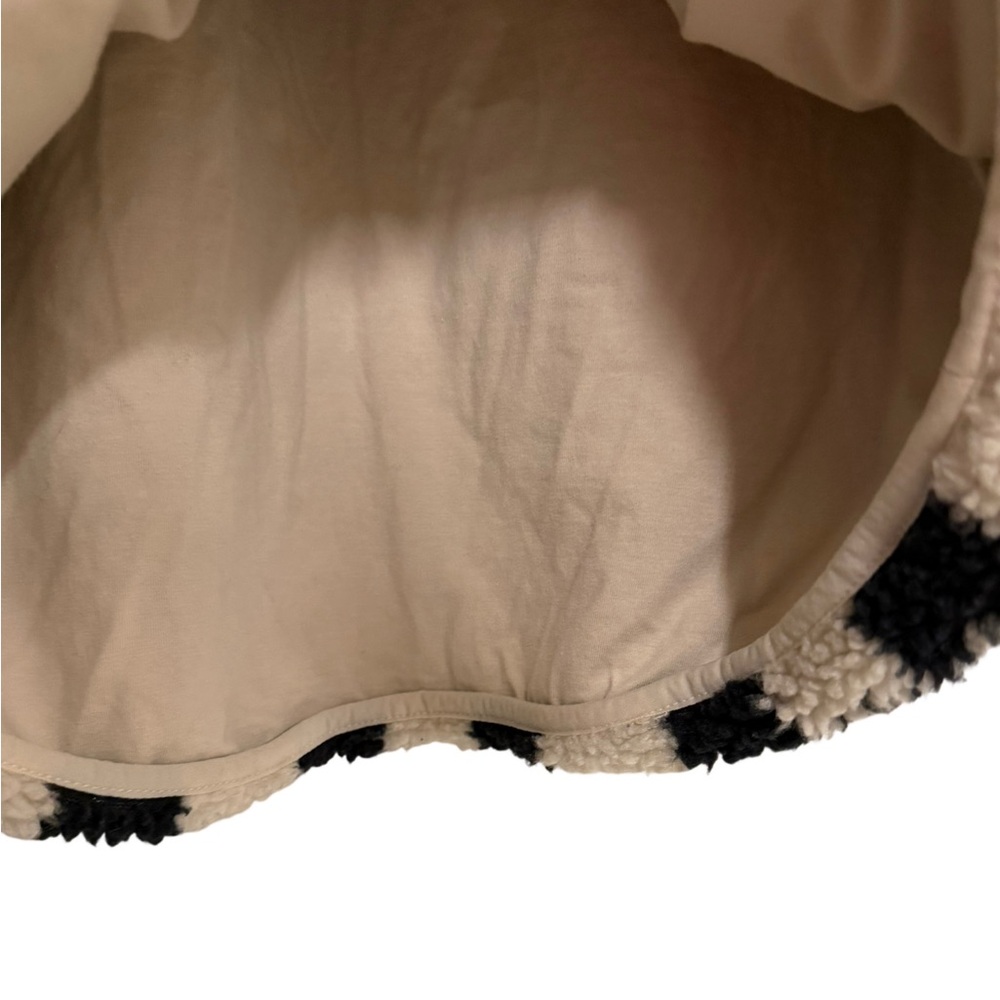 FREE PEOPLE FP MOVEMENT Hit The Slopes Printed Fleece Jacket Black White Checker - Picture 8 of 16